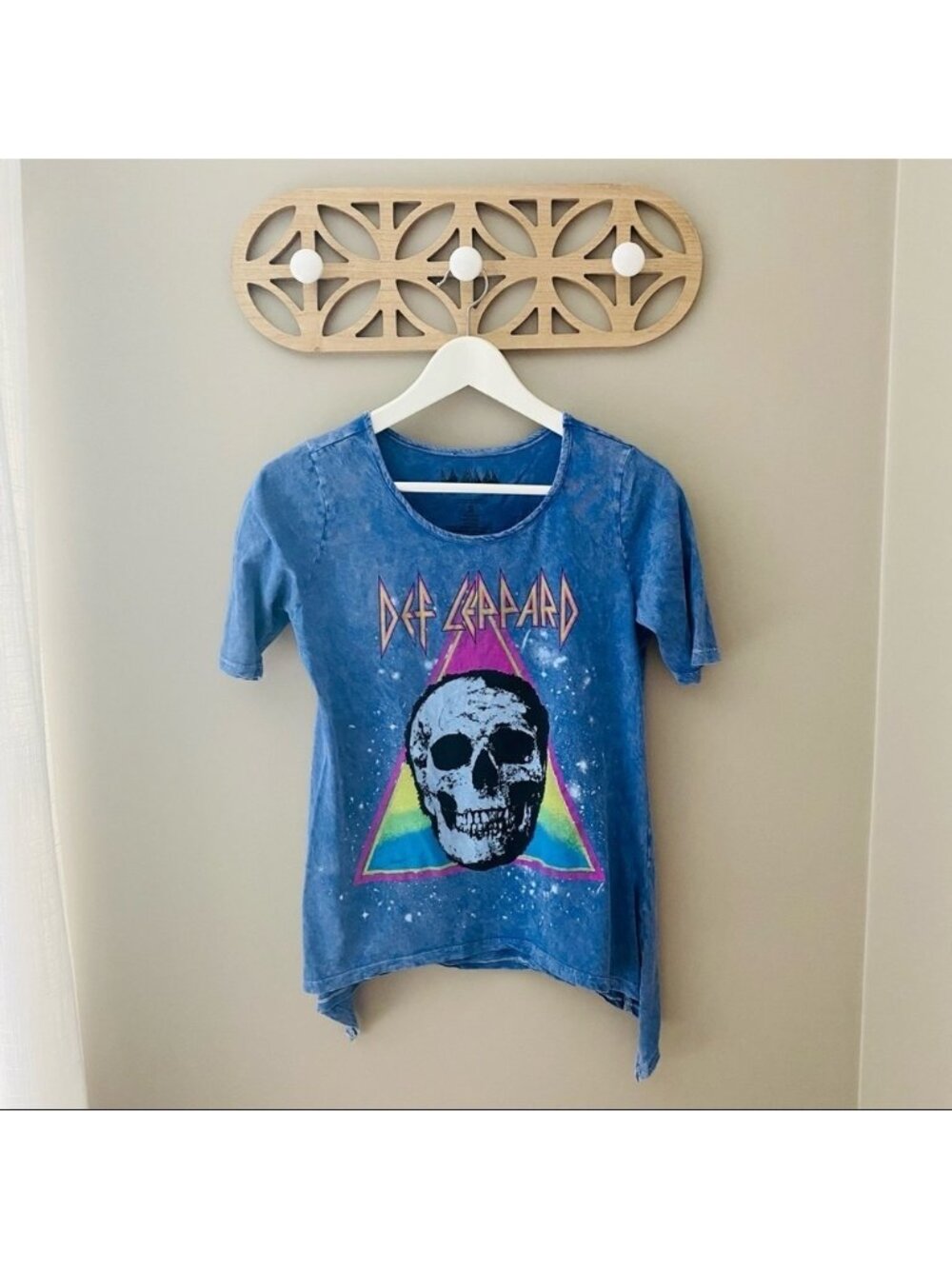 Def Leppard Tee Shirt Blue Sz Small
